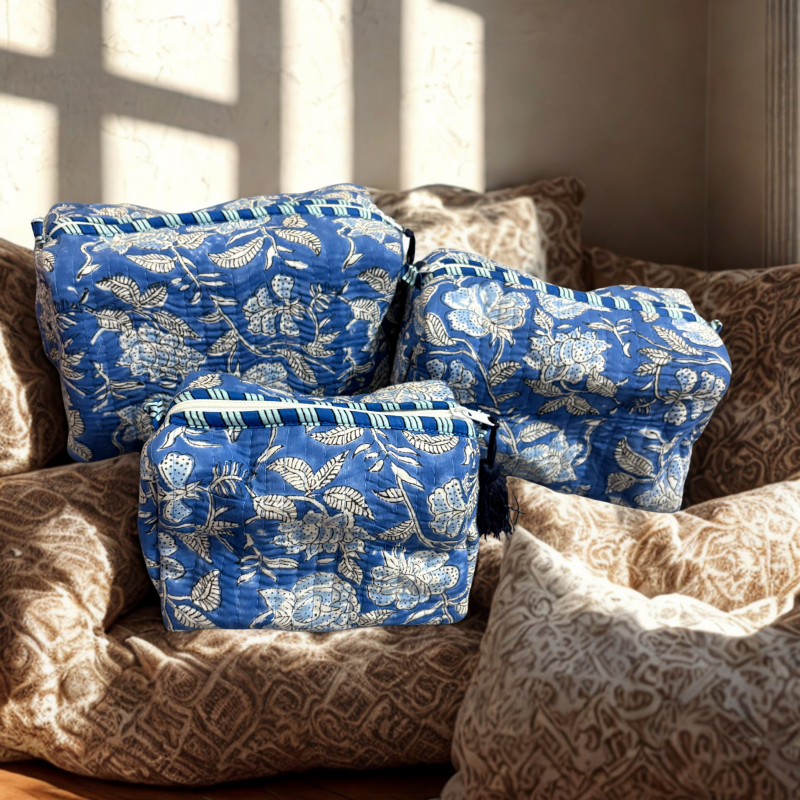 Handcrafted Jaipuri Pouch Trio